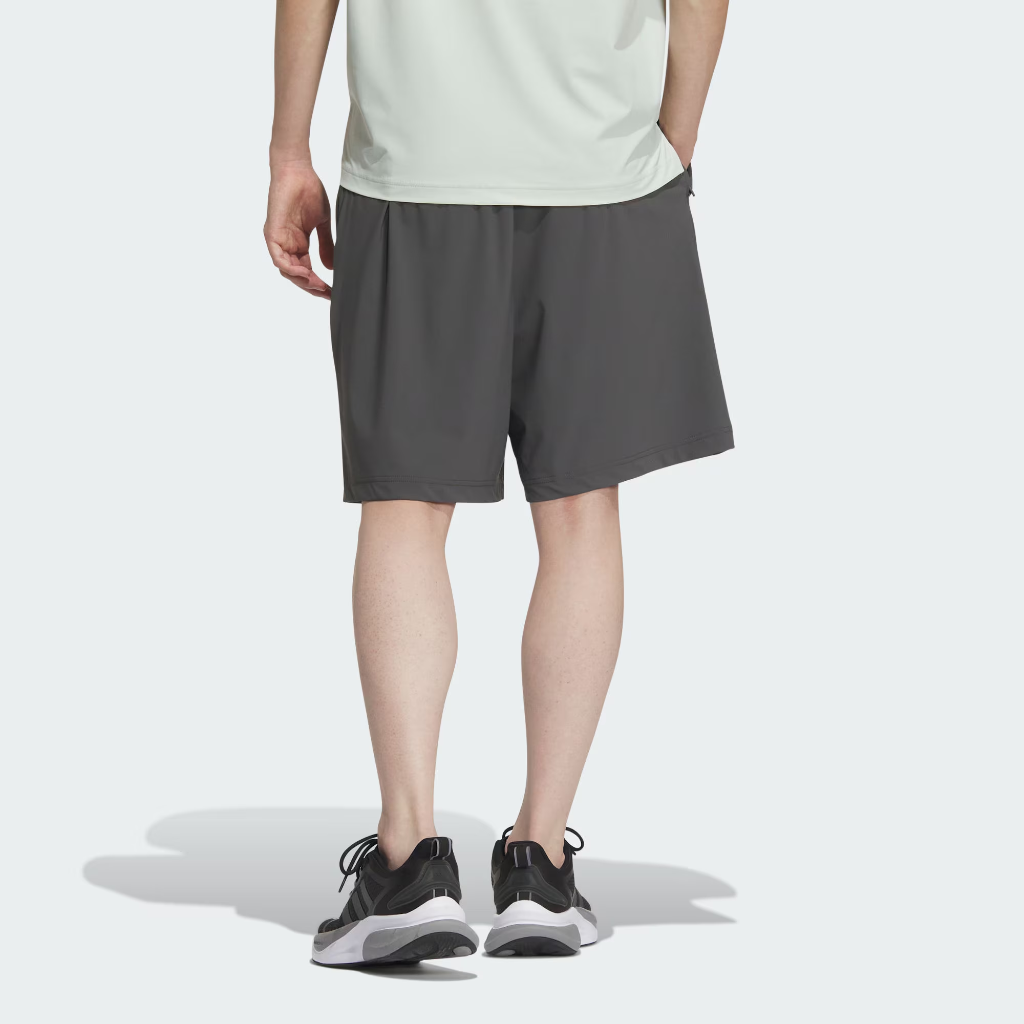 Adidas Sports Shorts Men’s Solid Dark Gray Moderate