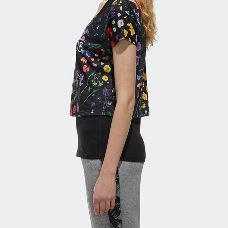 Женская футболка adidas neo W Fav Layer Tee (черный) — фото 4
