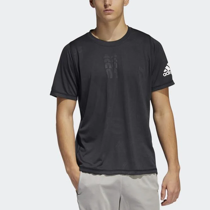 Мужская футболка adidas T (черная) — фото 3
