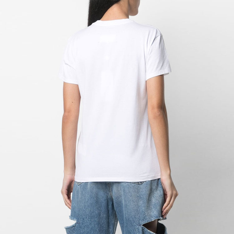 Женская футболка Maison Margiela Logo SS21 T (белая) — фото 3