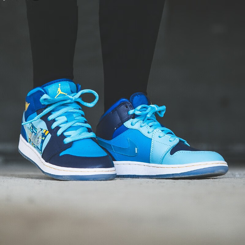 Кроссовки Jordan Air Jordan 1 Mid Fly (синий) — фото 7