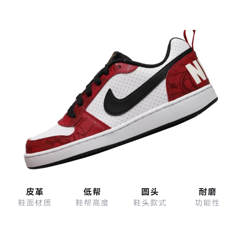 Кеды Nike NikeCourt Borough GS 2020 (бело-серые) — Красный / белый — фото 3