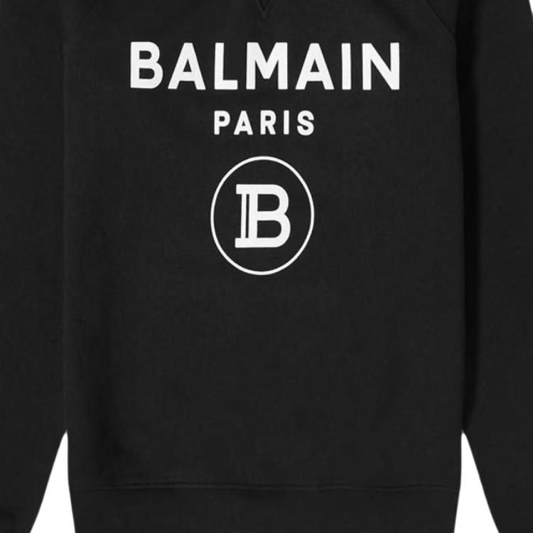 Мужское худи BALMAIN Logo (черный) — фото 4