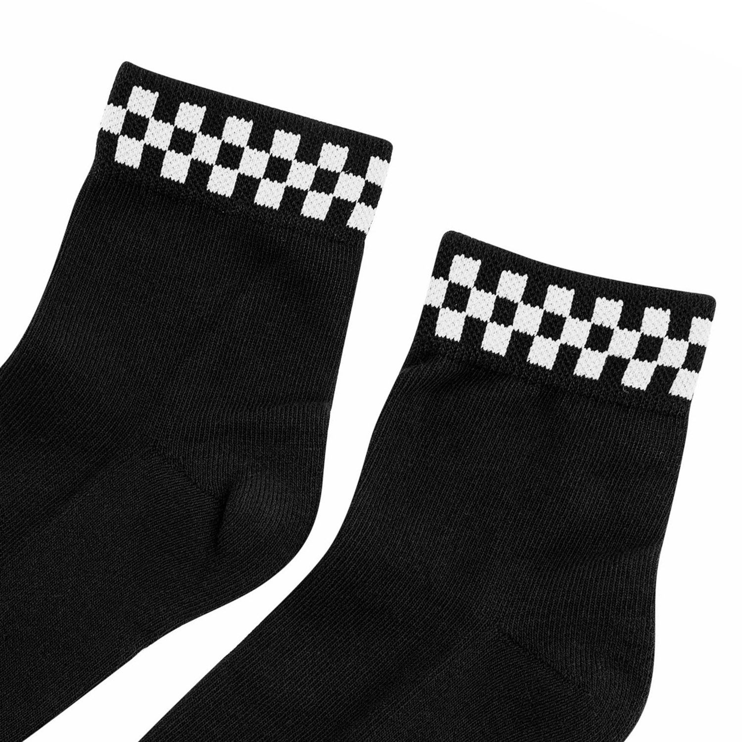 Vans PEEK A CHECK Crew Socks Unisex 3 Pack Black