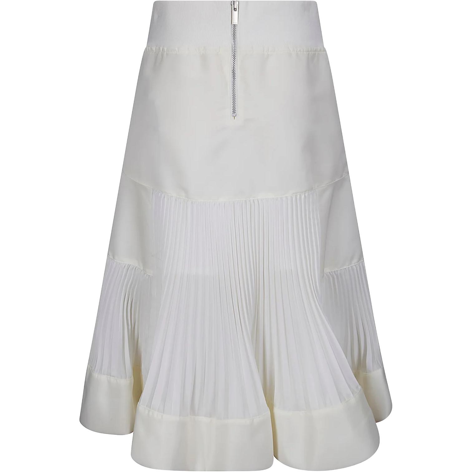 Женская юбка Sacai High Waist Twill Skirt (черный) — фото 2