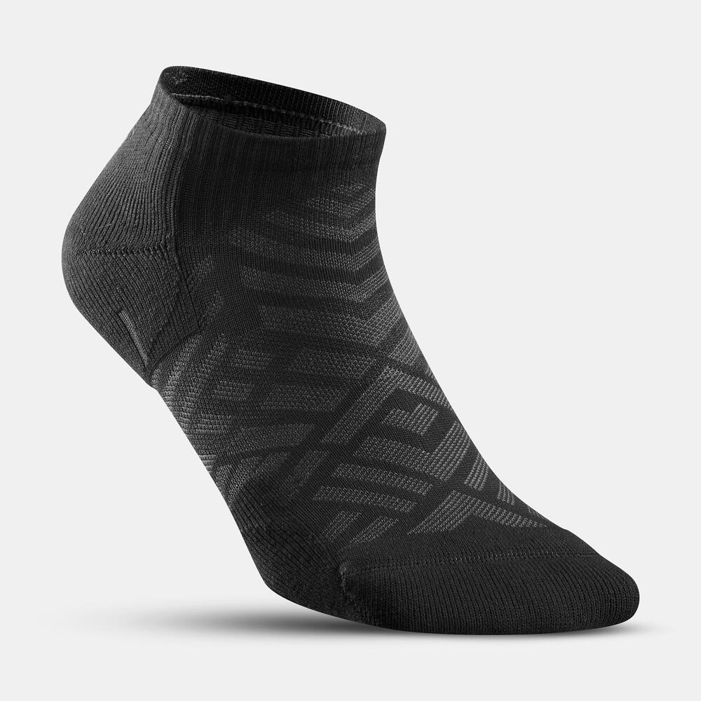 DECATHLON Ankle Socks Unisex 2 Pack Black
