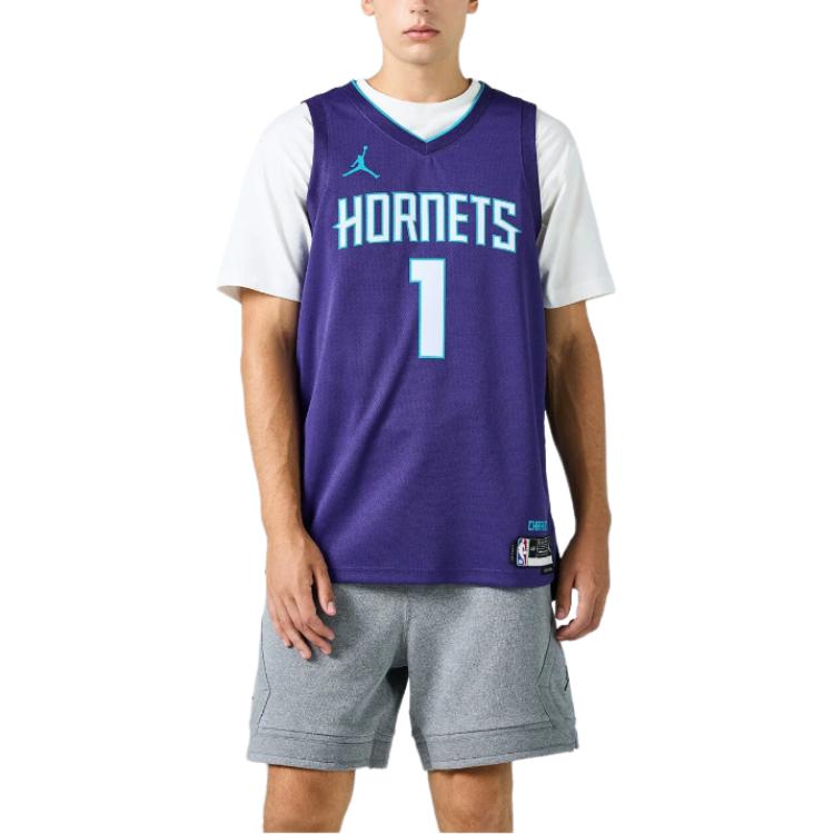 Jordan Charlotte Hornets Statement Basketball Jersey Men’s Purple