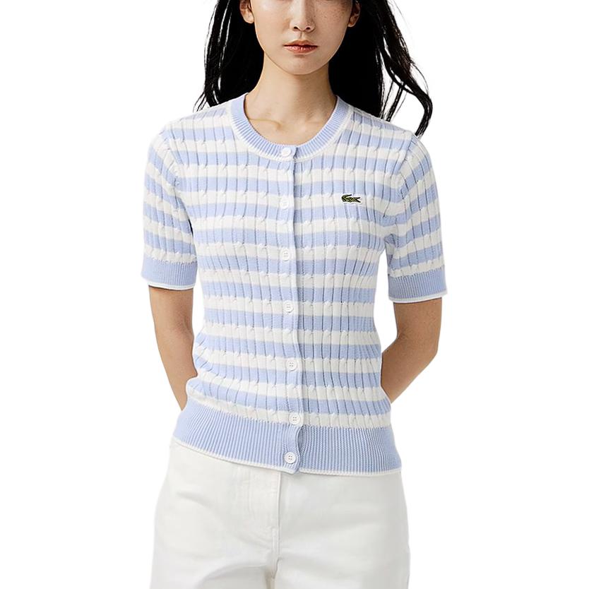 Женская кофта LACOSTE (бело-синяя) — фото 8