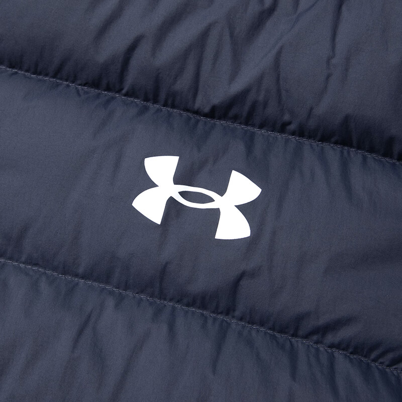 Under Armour Casual Sportswear Men’s Set Blue+Navy Blue Stand Collar Moderate