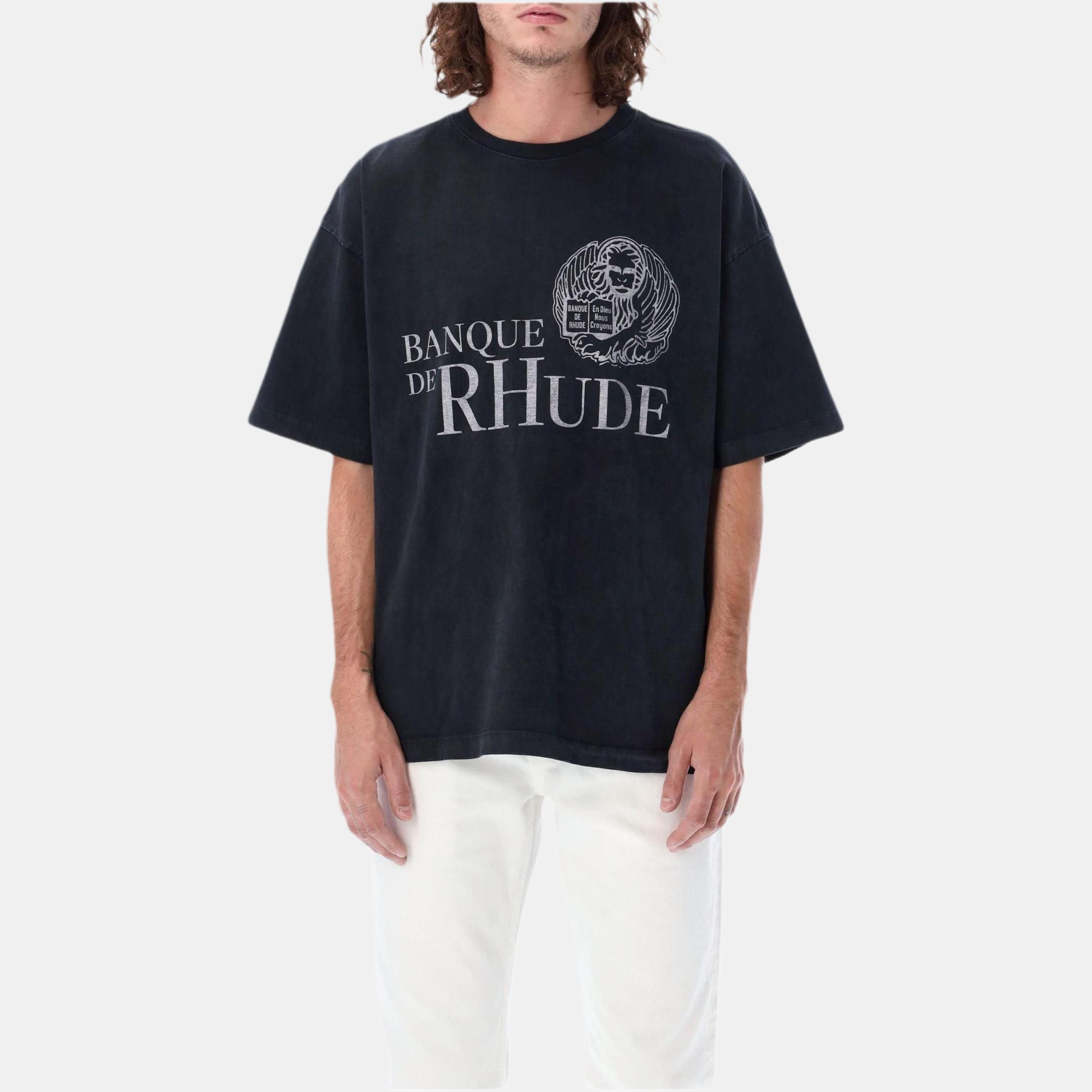 Мужская футболка RHUDE Lettering (белая) — фото 3