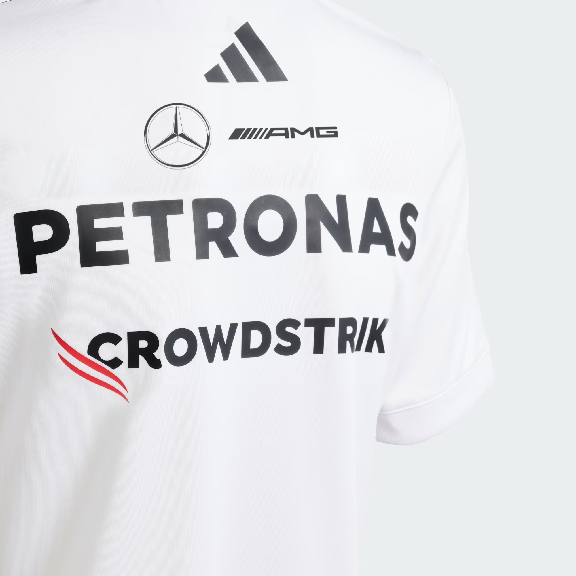 Футболка adidas × MERCEDES-AMG PETRONAS F1 (черно-белая) — фото 4