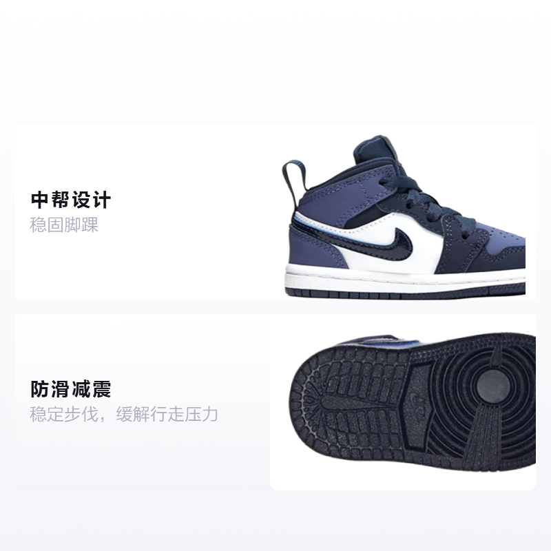 Кроссовки Jordan Air Jordan 1 Mid Sanded Purple (черно-фиолетовые) — фото 2