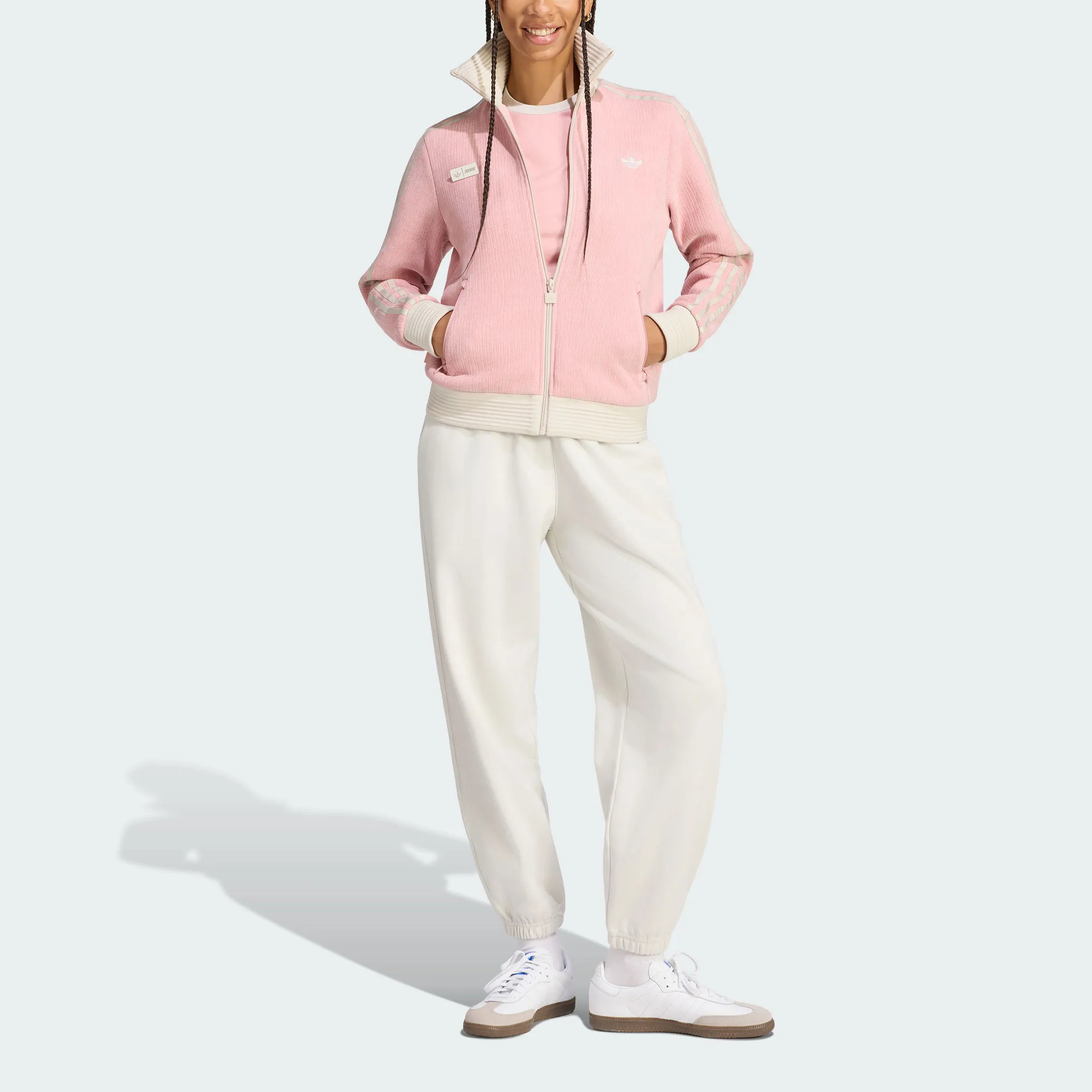 Женская олимпийка adidas originals × Jennie FAN OG TRACK TOP (черный) — фото 4
