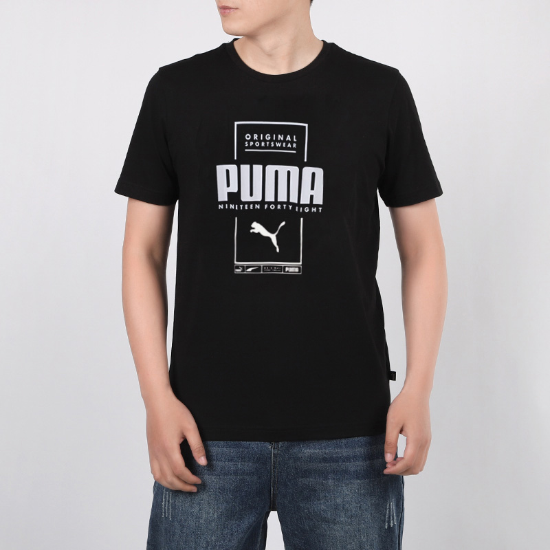 Мужская футболка PUMA Logo (черная) — фото 3