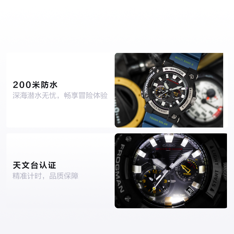 Мужские часы Casio G-Shock Frogman (черные) — фото 2
