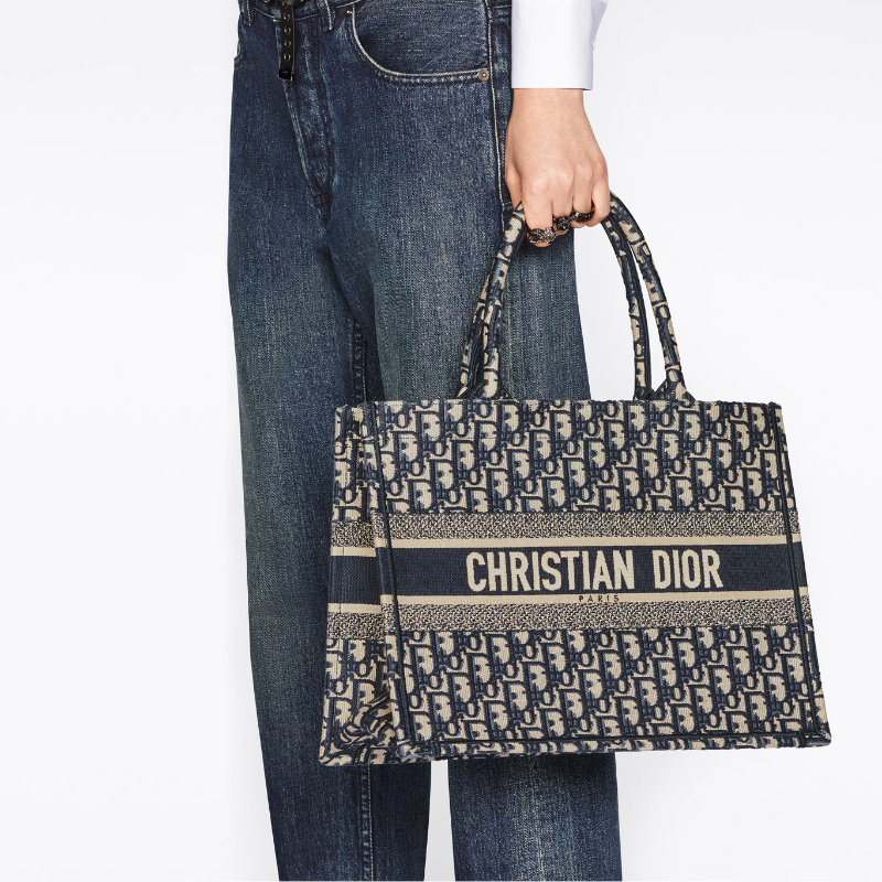 Женская сумка Dior BookTote (синий) — фото 6