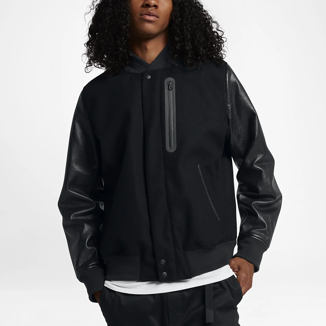 Мужская куртка Nike Lab Essentials Destroyer Jacket (черный) — фото 3