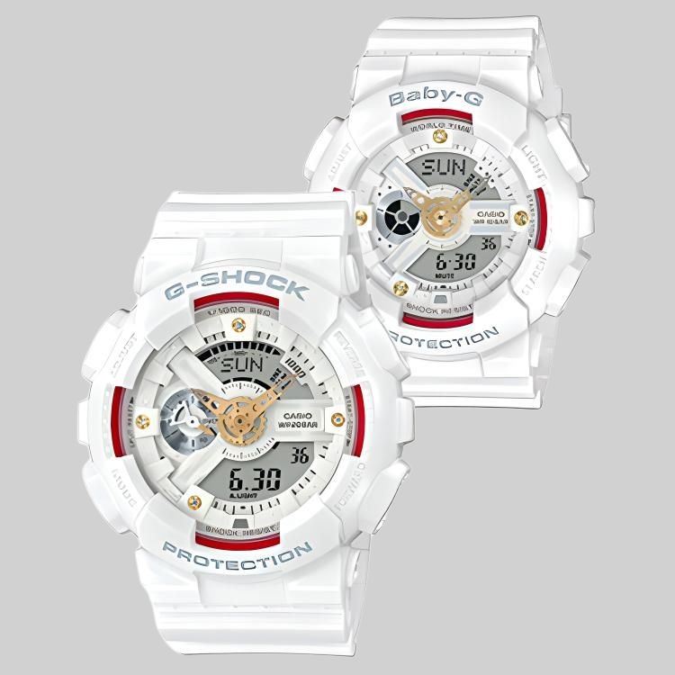 Часы Casio GA&BA (белые) — фото 3