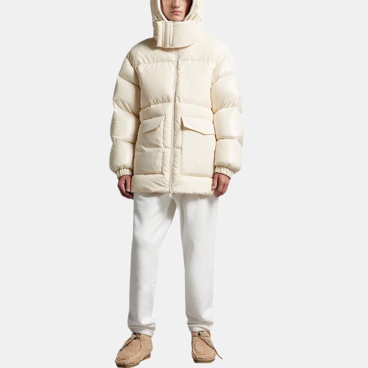 Мужская куртка Moncler (бежевая) — фото 2