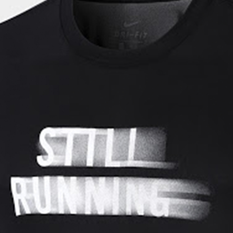 Мужская футболка Nike still running (черная) — фото 5