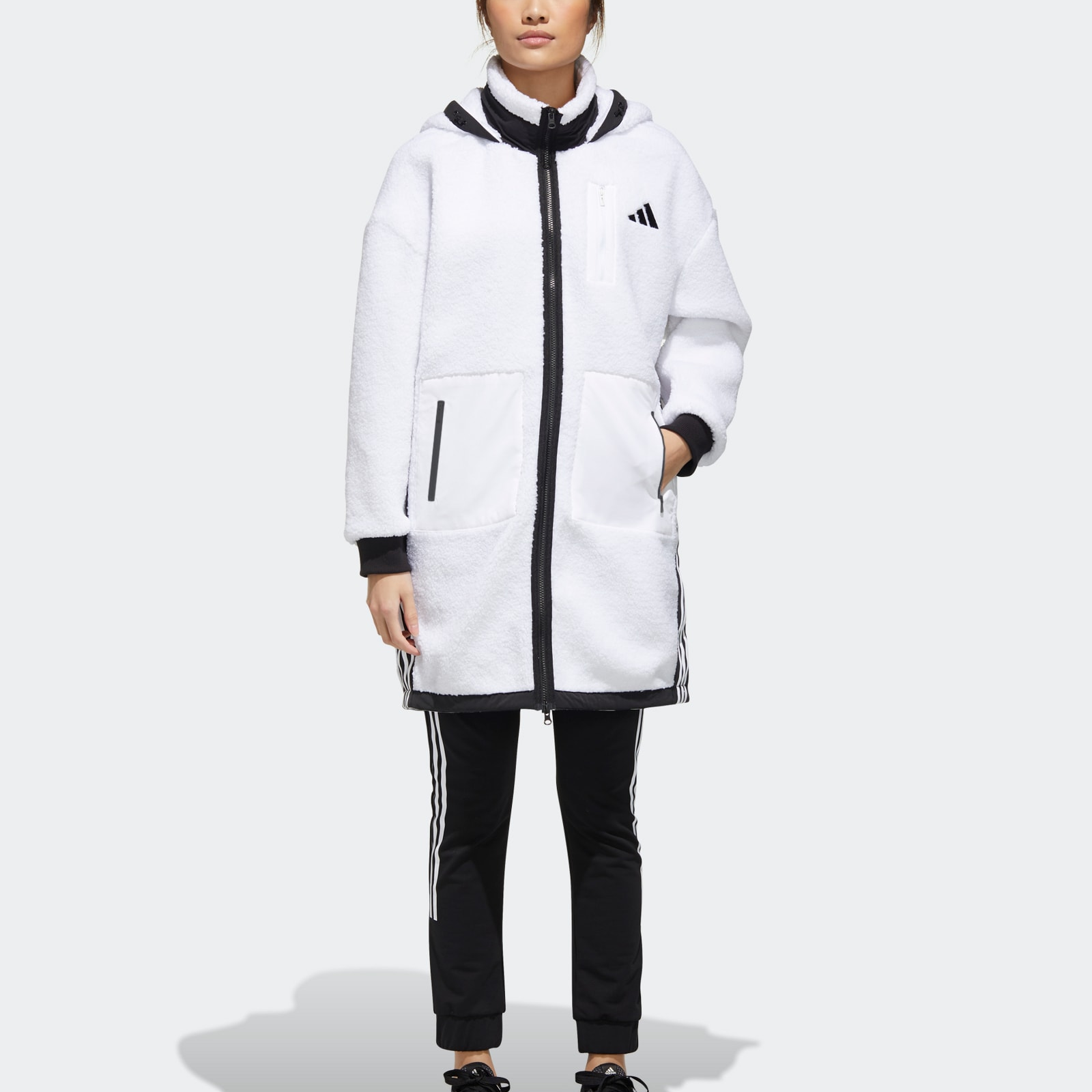 Женские куртка adidas URBAN BOA Long Jacket (белый) — фото 4