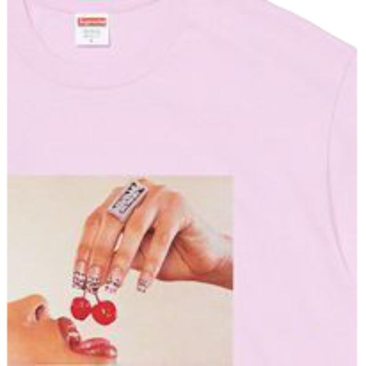Футболка Supreme T (розовая с вишнями) — фото 4