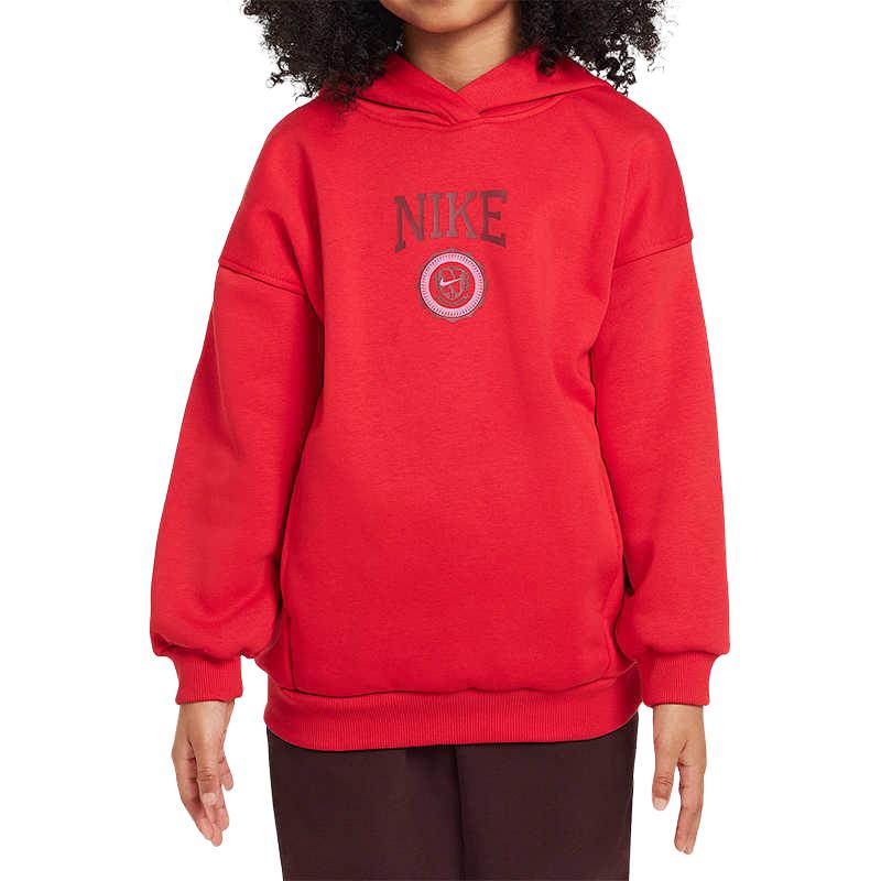 Женская толстовка Nike Sportswear Club FLEECE (красная) — фото 2