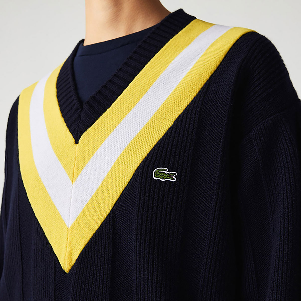 Женские свитер LACOSTE V (синяя) — фото 5