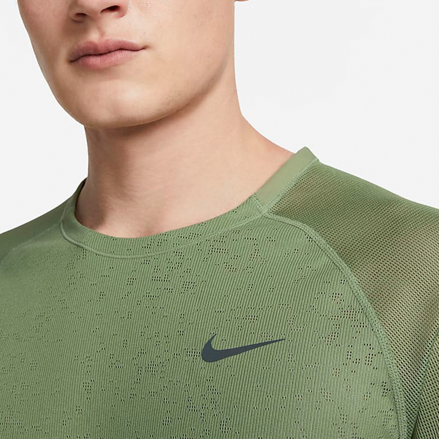 Nike Running T Shirt Men’s Oil Green