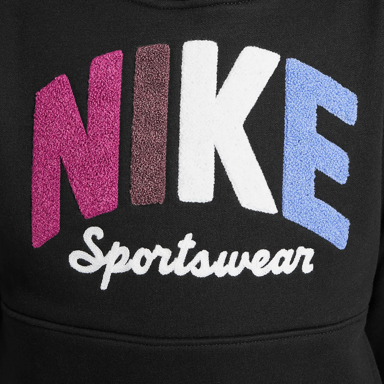 Детская толстовка Nike Sportswear Powder Play (черная) — фото 6