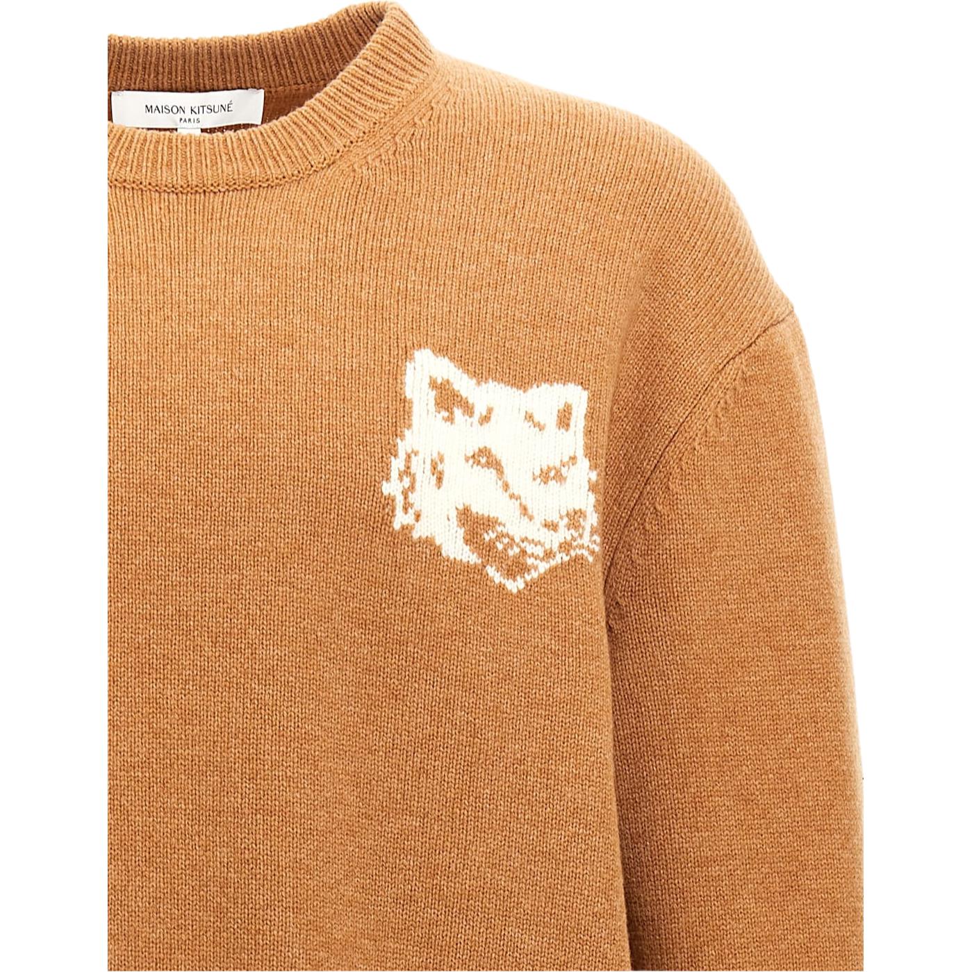 Мужской свитер Maison Kitsune (коричневый) — фото 3