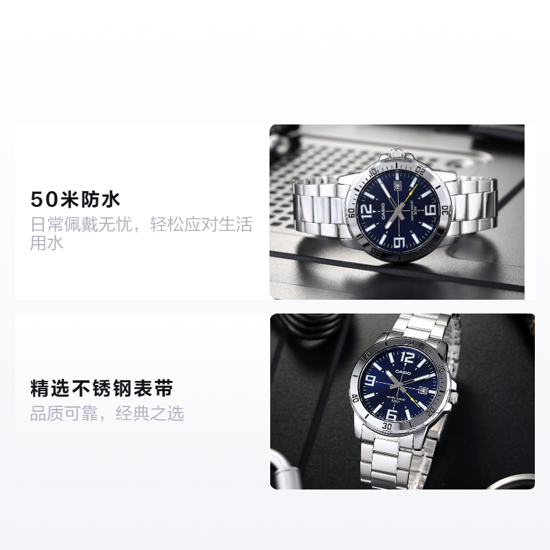 Мужские часы CASIO STANDARD (синие) — фото 2