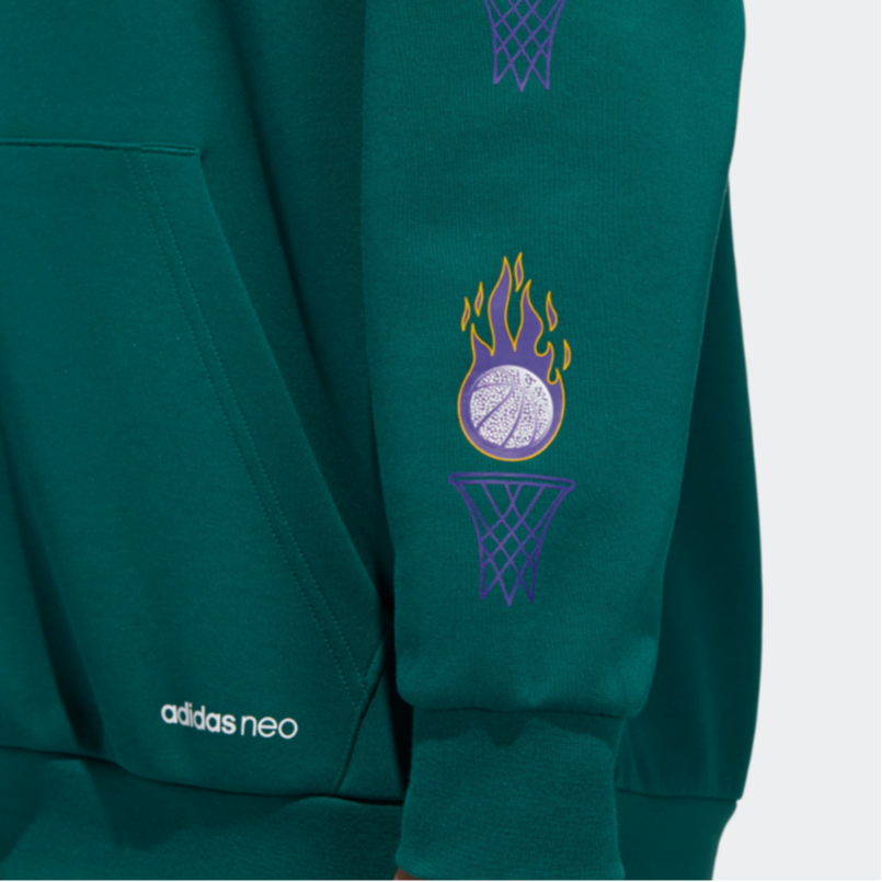 Мужское худи adidas neo M Ssfv2 Hoodie (зеленое) — фото 5