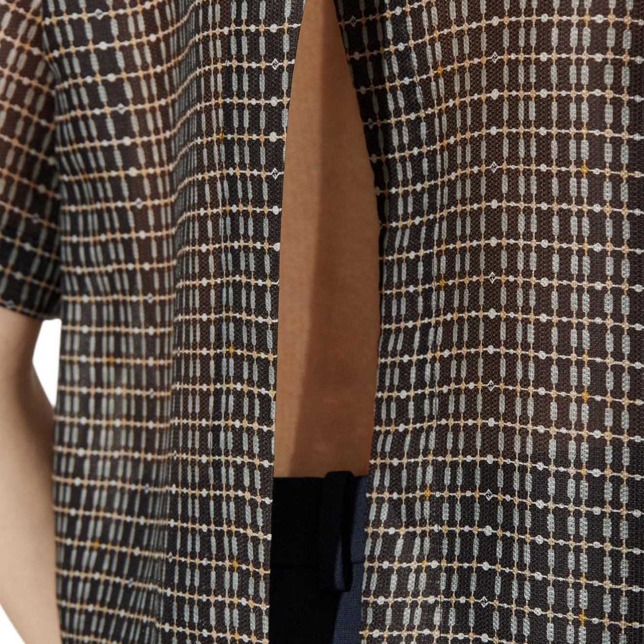 Женская рубашка Fendi (коричневая) — фото 4