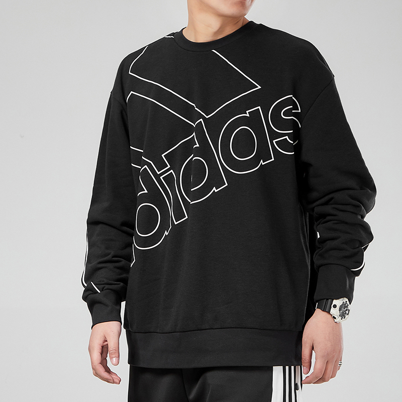 Мужское худи adidas U Favs Q1 Swt Logo (черный) — фото 3