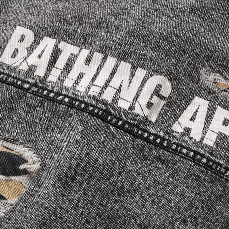 Джинсовая куртка A BATHING APE SS26 (синяя) — фото 5