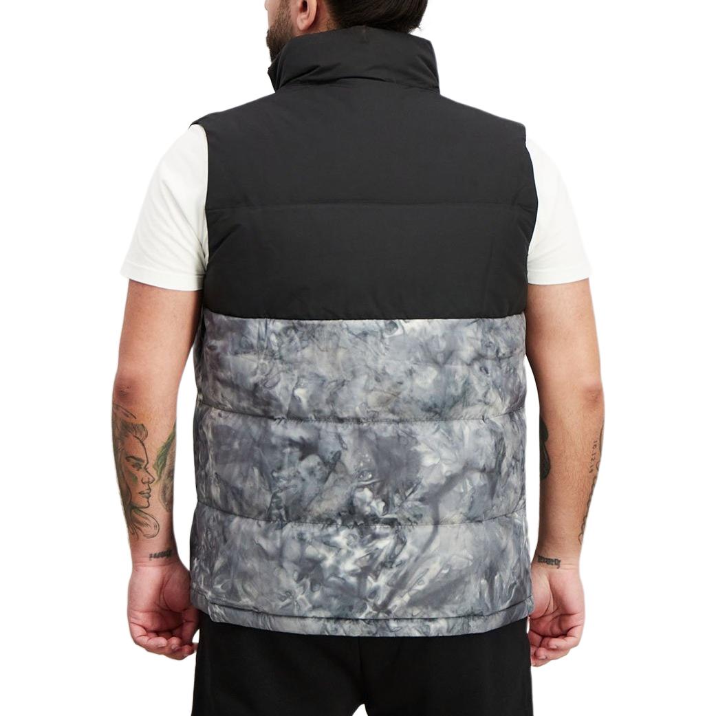 Мужская куртка adidas Tiedye Dwn Vest (черно-серый сплит) — фото 3