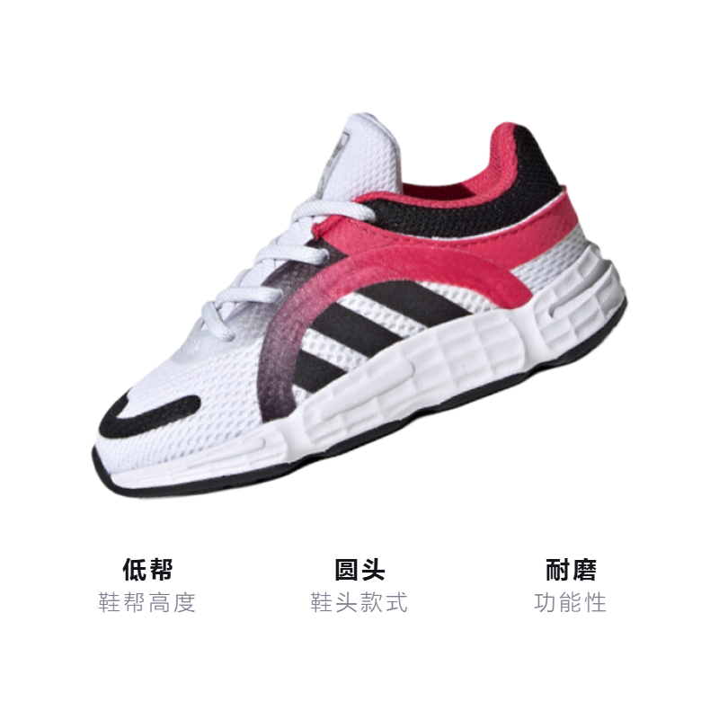 Детские кроссовки adidas originals Sonkei El I (розово-бело-черные) — фото 3