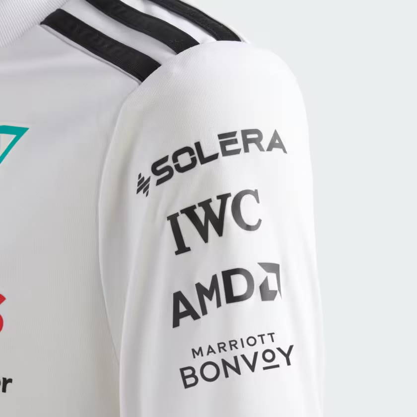 Футболка adidas × MERCEDES-AMG PETRONAS F1 (черно-белая) — фото 3