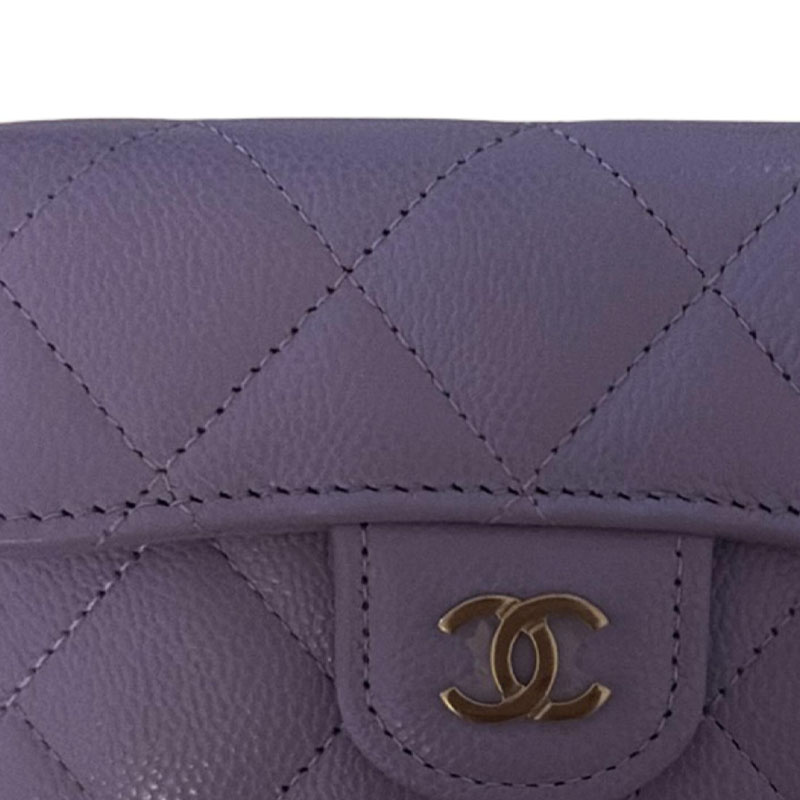 Женский кошелек Chanel Classic Flap CF (фиолетовый) — фото 5