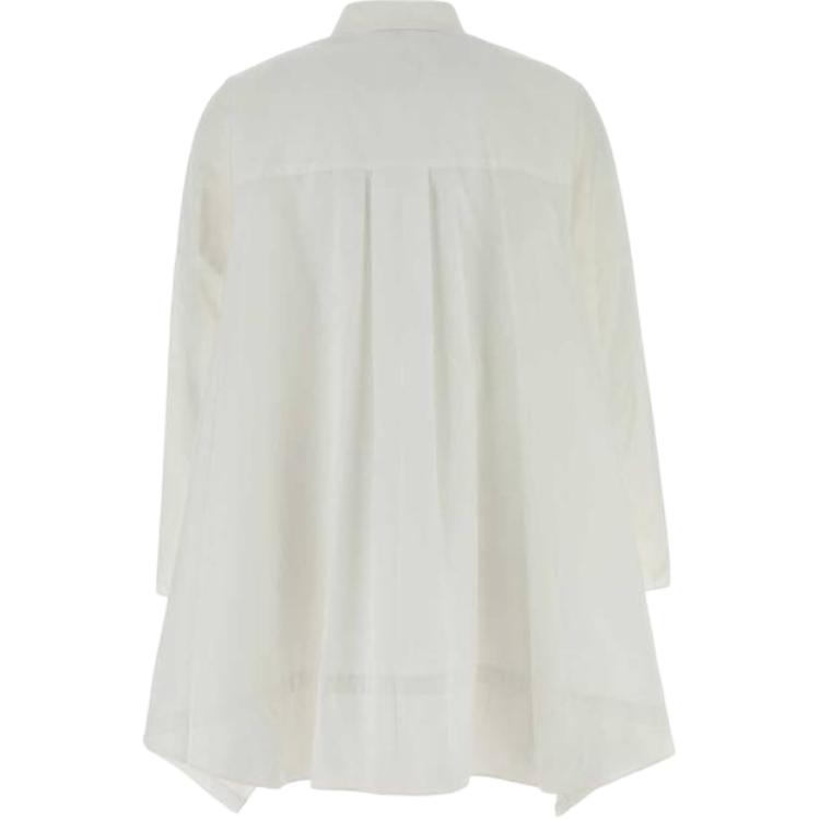 Женская рубашка Sacai White poplin shirt (белая) — фото 2