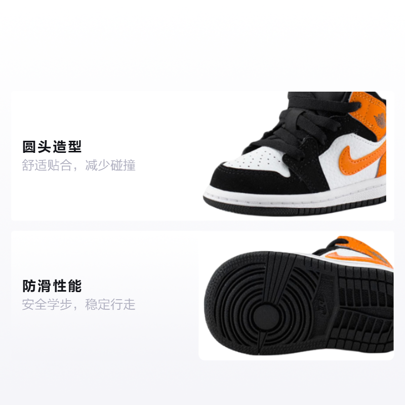 Кроссовки Jordan Air Jordan 1 (черно-оранжевые) — фото 2
