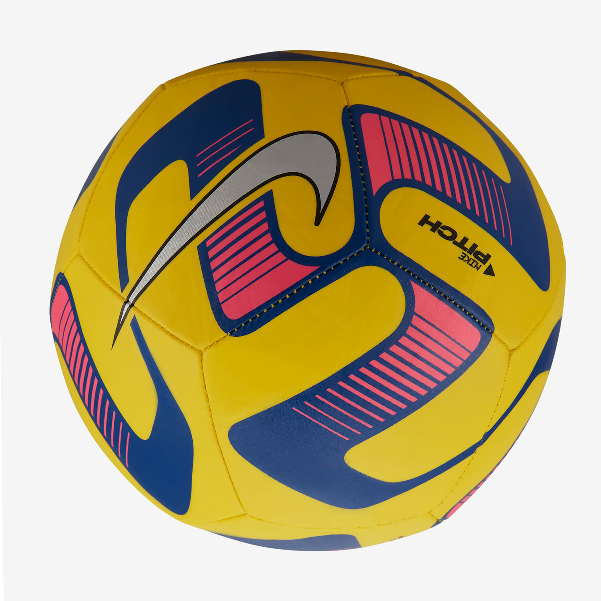 Nike Size 5 Ball Soccer Ball PVC Hand Stitched Soccer Ball Unisex Yellow, Old Royal, Metal Silver