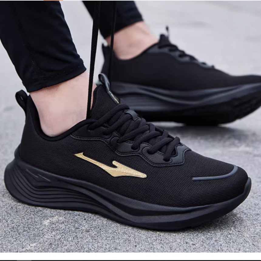 Erke Running Shoes Men’s Low Top Black
