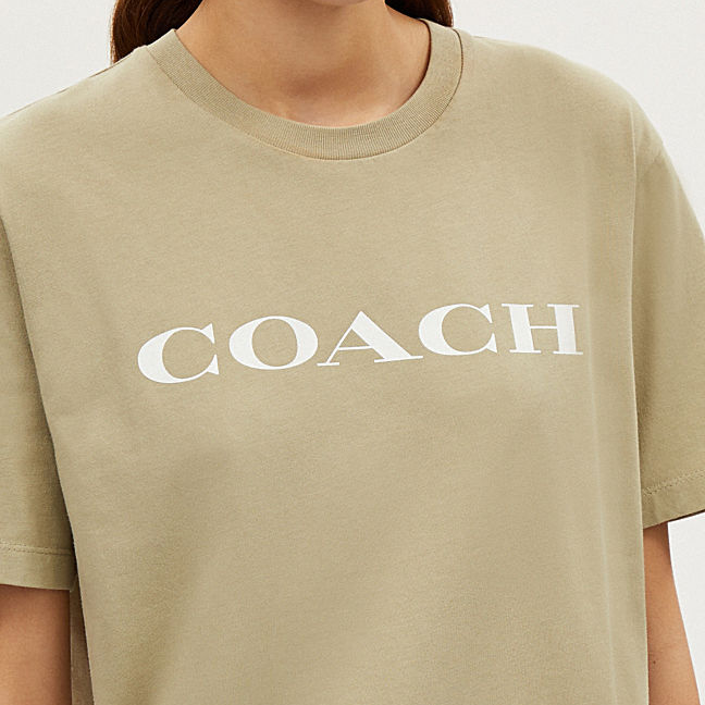 Футболка COACH (серо-зеленые) — фото 4