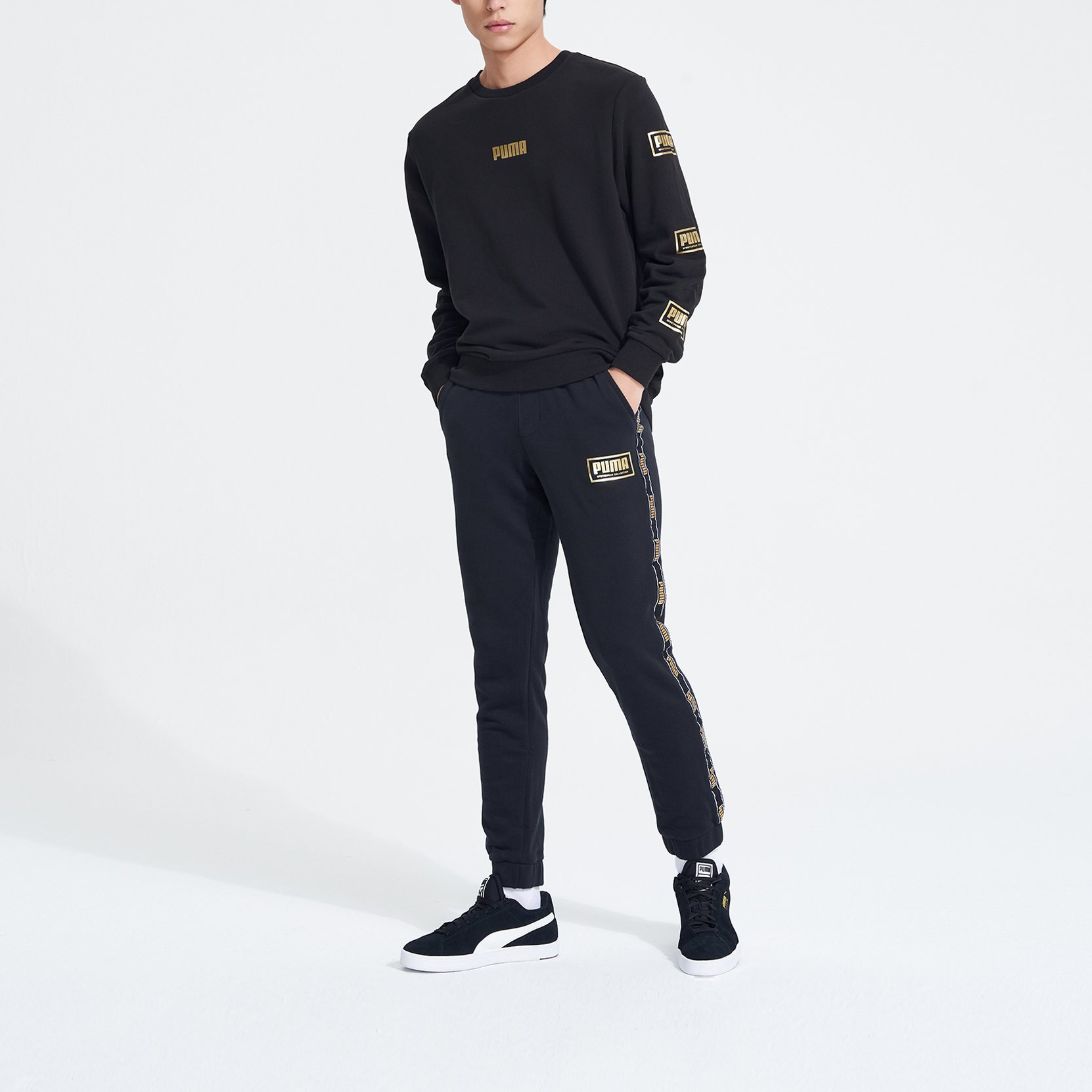 Мужские штаны PUMA Holiday (черные) — фото 3