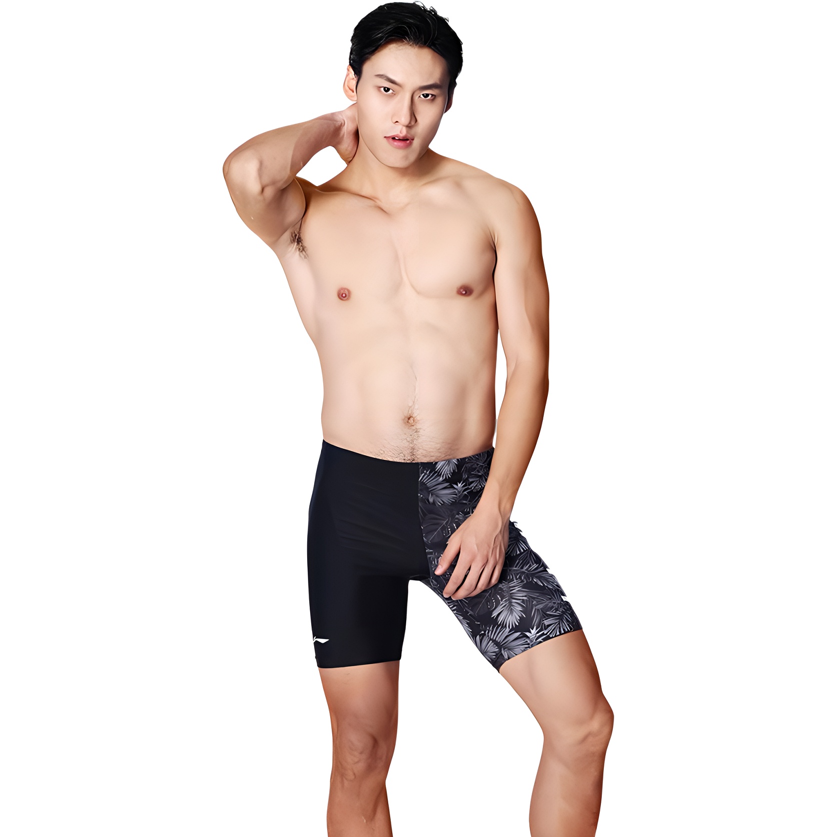 Li Ning Swimming Shorts Men’s Tropical Rainforest Black