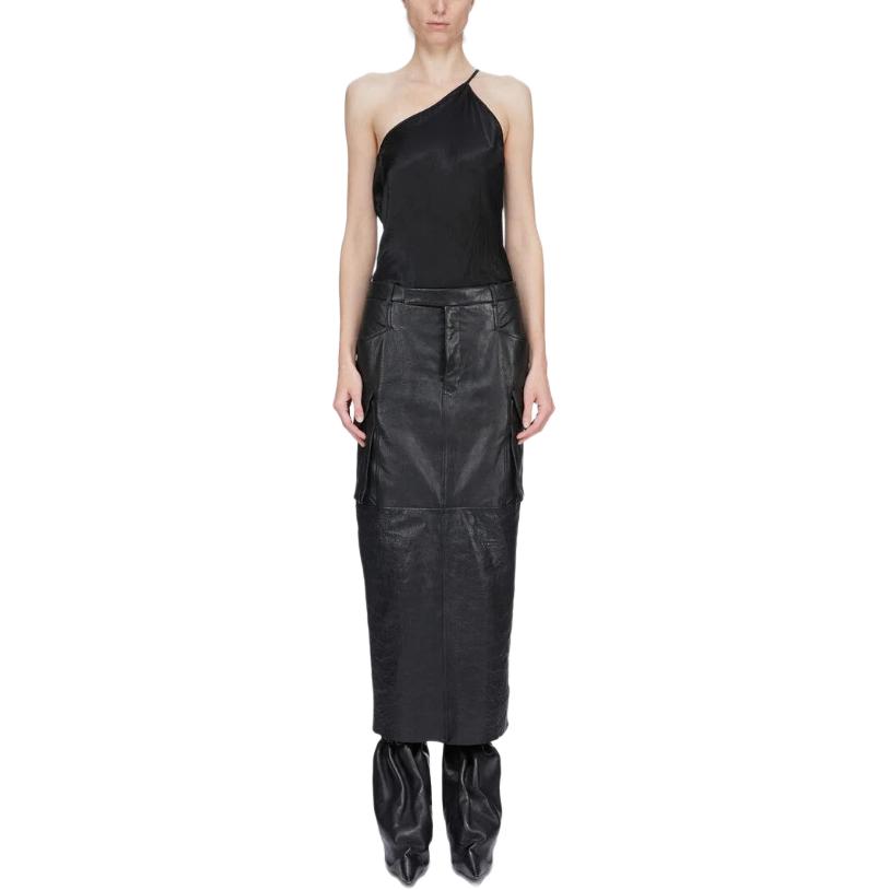 Женская юбка RICK OWENS/RO SS26 (черная) — фото 4