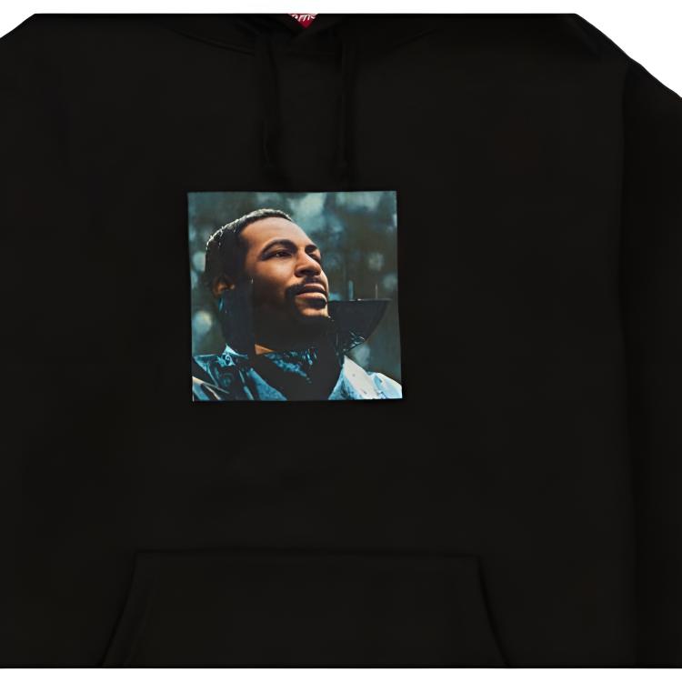 Худи Supreme FW18 Marvin Gaye Hooded Sweatshirt (черное) — фото 2