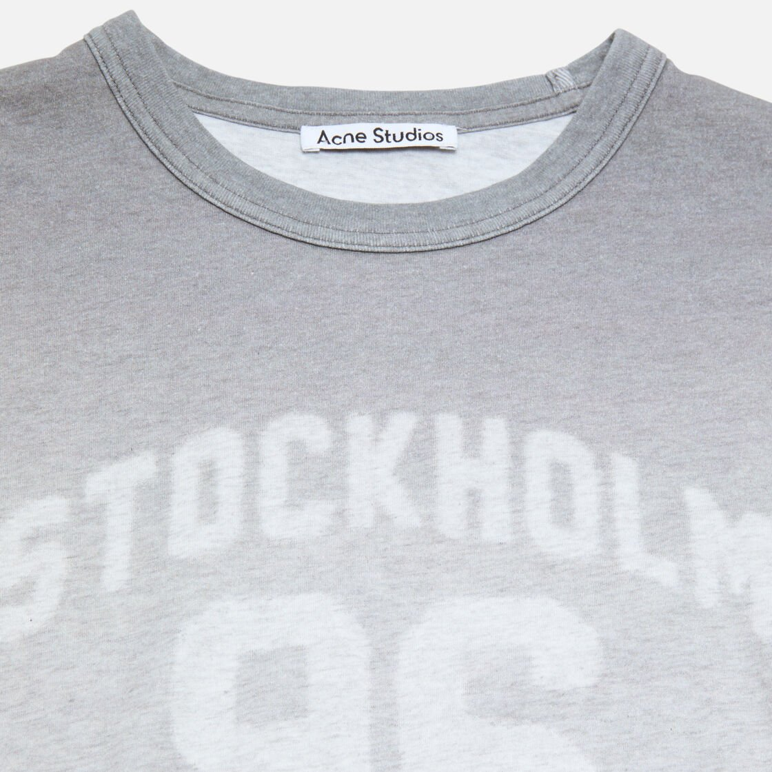 Женская футболка Acne Studios (серая) — фото 6